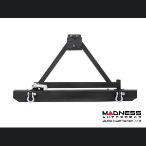 Jeep Wrangler YJ/ TJ Black Full Width Rear Bumper w/ Tire Carrier (1987 - 2006)